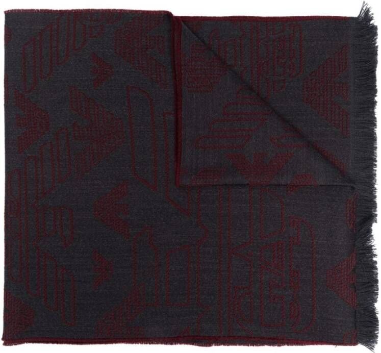Emporio Armani -sjaals Bordeaux Rood Heren