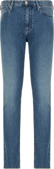 Emporio Armani Slim-fit 5 Zakken Jeans Blue Heren