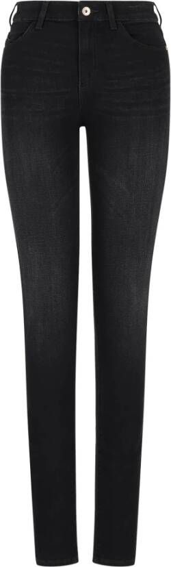Emporio Armani Eigentijdse high-waisted skinny jeans Black Dames