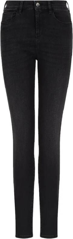 Emporio Armani Eigentijdse high-waisted skinny jeans Black Dames