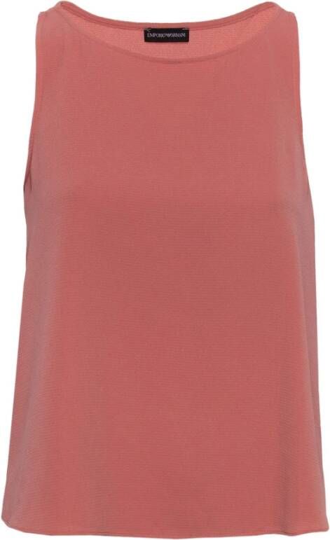 Emporio Armani Blush Pink Pleated-Back Top Pink Dames