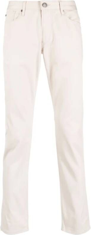 Emporio Armani Slim-Fit Beige Jeans voor Heren Beige Heren