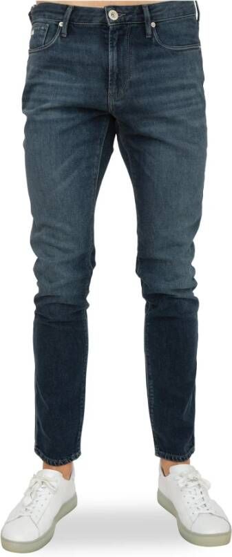 Emporio Armani Slim-Fit Blauwe Denim Jeans Blue Heren
