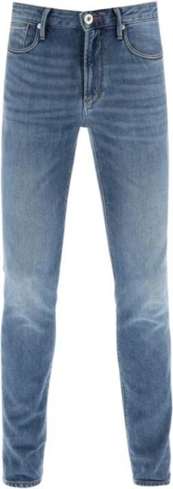 Emporio Armani Slim-fit 5 Zakken Jeans Blue Heren