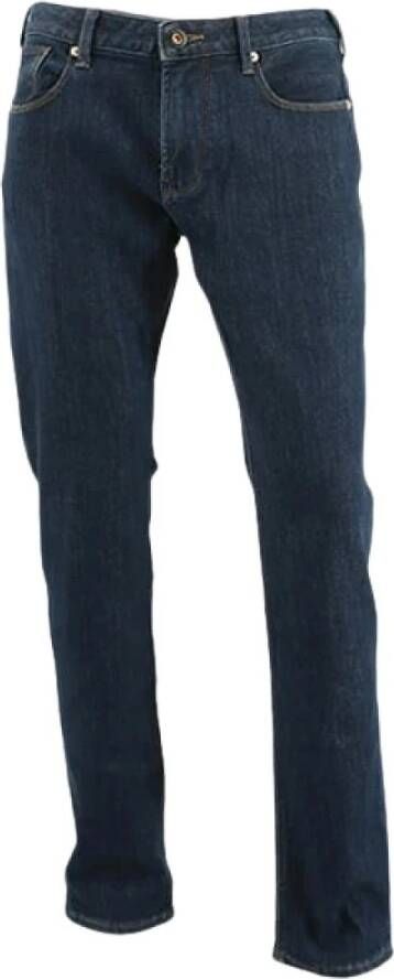 Emporio Armani Slim-Fit Stretch Denim Jeans Blue Heren