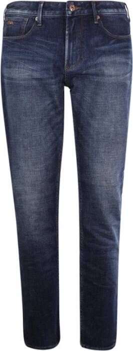 Emporio Armani Slim-fit Jeans Blauw Heren