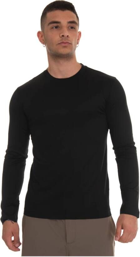Emporio Armani Slim Fit T-shirt met Lange Mouwen Zwart Heren