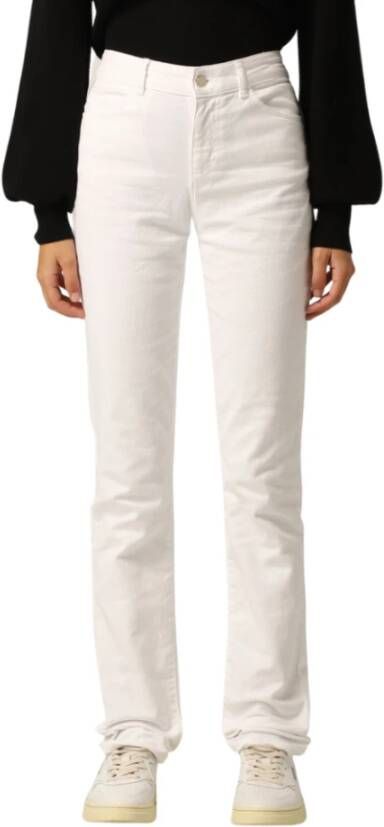Emporio Armani Slim-fit Trousers White Dames