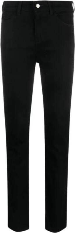 Emporio Armani Slim-fit Trousers Zwart Dames