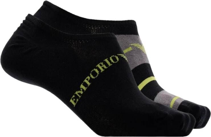Emporio Armani 2 Paar sokken Collectie Black Heren