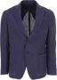 Emporio Armani Stijlvolle Marineblauwe Linnen Jas Blauw Heren - Thumbnail 1