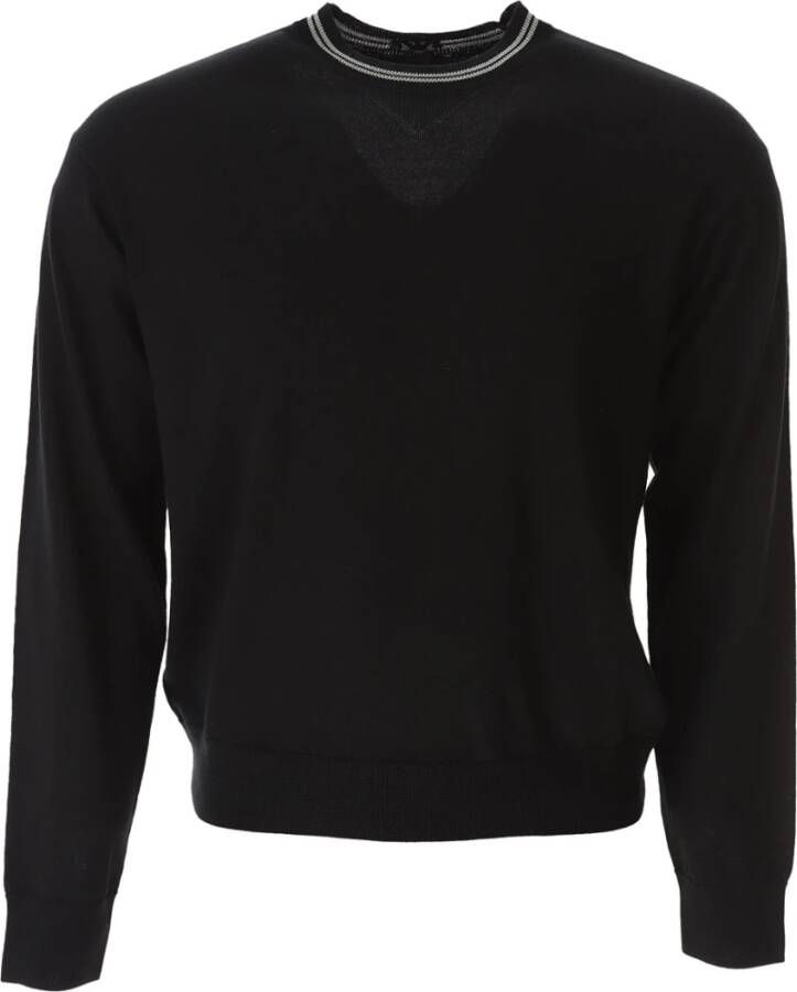 Emporio Armani Stijlvolle Sweaters voor Heren Zwart Heren