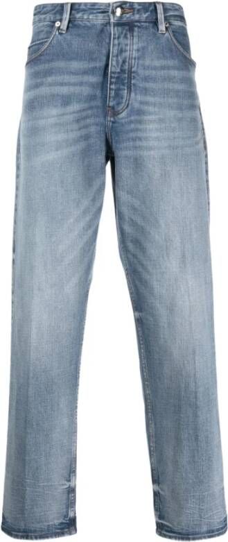 Emporio Armani Blauwe Straight-Leg Jeans Upgrade Blue Heren