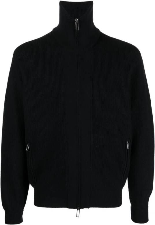 Emporio Armani Sweater met rits Blauw Heren