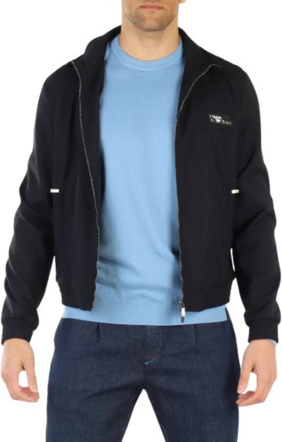 Emporio Armani Sweater met rits Blauw Heren