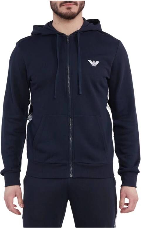 Emporio Armani Sweater met rits Blauw Heren