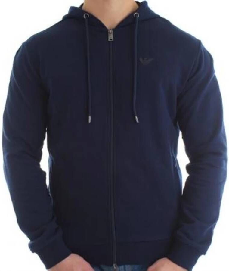 Emporio Armani Sweater met rits Blauw Heren
