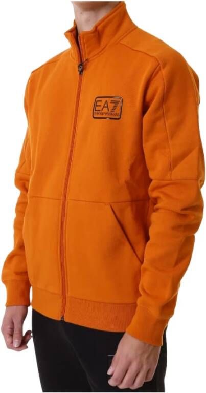 Emporio Armani Zip-through Sweatshirt voor Heren Orange Heren