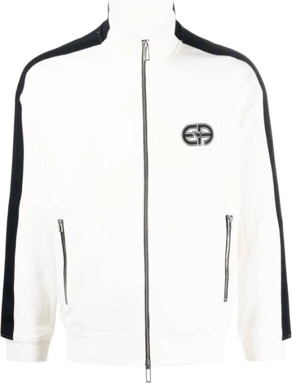 Emporio Armani Sweater met rits Wit Heren