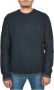 Armani Exchange Blauwe gebreide trui met kabelmotief regular fit Blue Heren - Thumbnail 2
