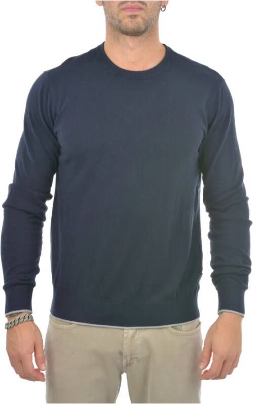 Emporio Armani Sweaters Blue Blauw Heren