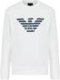 Emporio Armani Heren Wit Logo Tekst Sweatshirt White Heren - Thumbnail 9