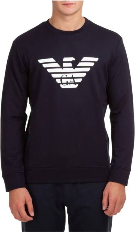 Emporio Armani Gestreept Logo Sweatshirt Blue Heren - Foto 3