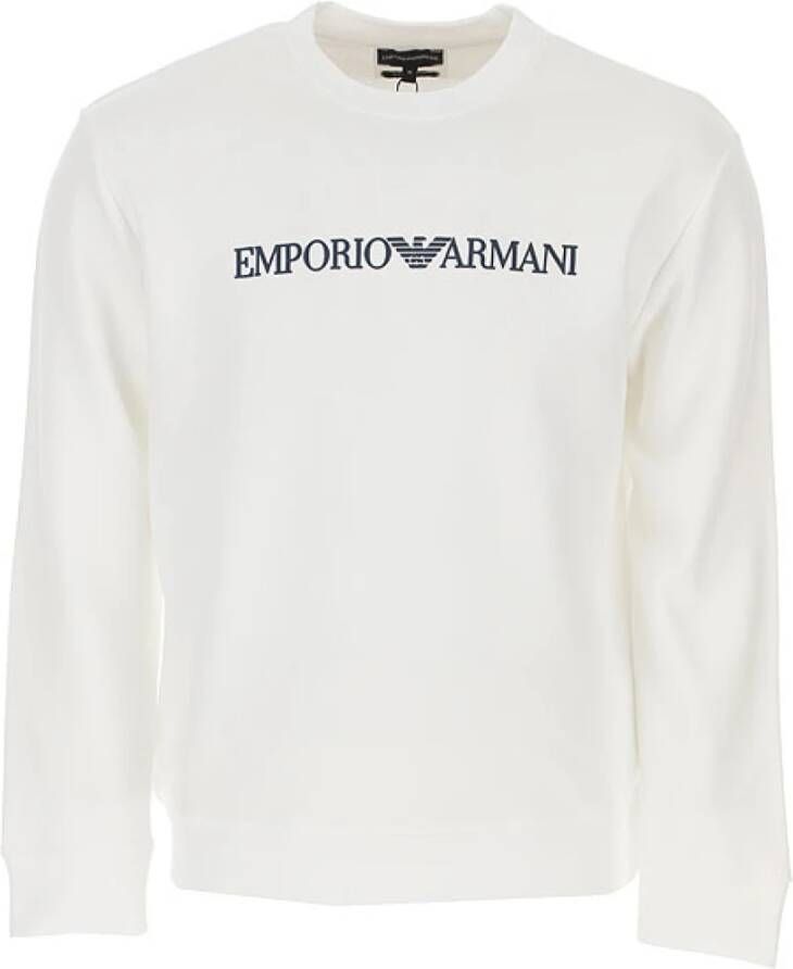 Emporio Armani Stijlvolle Sweatshirts voor Mannen White Heren