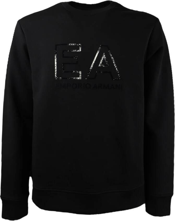 Emporio Armani Sweatshirt met Art. 3L1Mfg 1Jhsz 0052 Zwart Heren