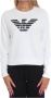Emporio Armani Sweatshirt met bedrukt logo regular fit White Dames - Thumbnail 1