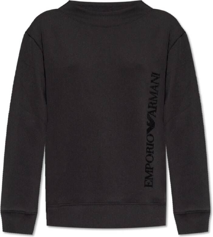 Emporio Armani Sweatshirt met logo Zwart Dames