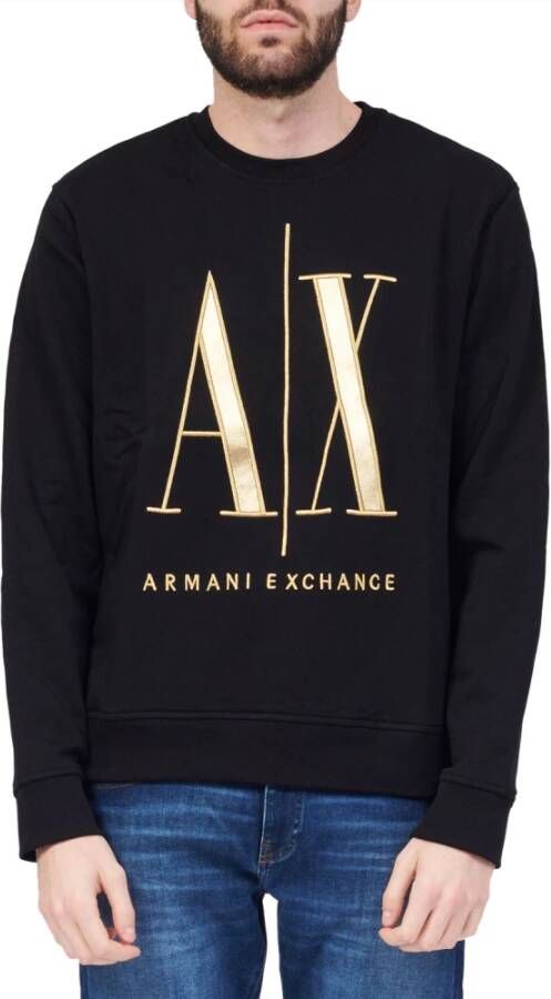 Armani Exchange Sweatshirt met labelstitching met statement
