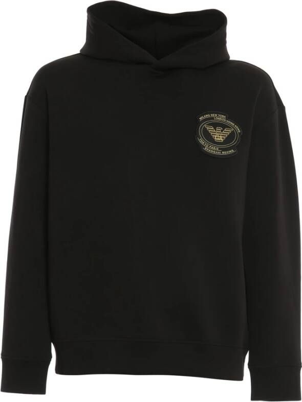 Emporio Armani Hoodie Sweatshirt met Cotone 100% samenstelling Black Heren