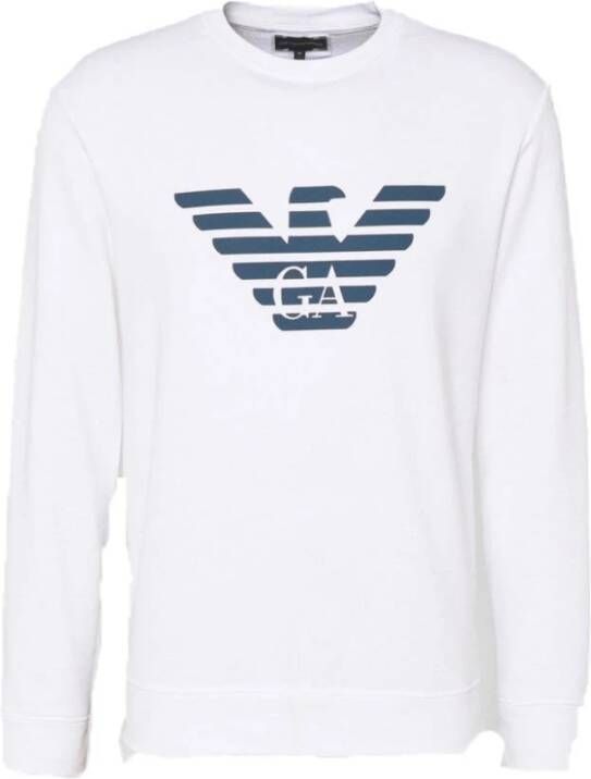 Emporio Armani Klassieke Crewneck Sweatshirt White Heren