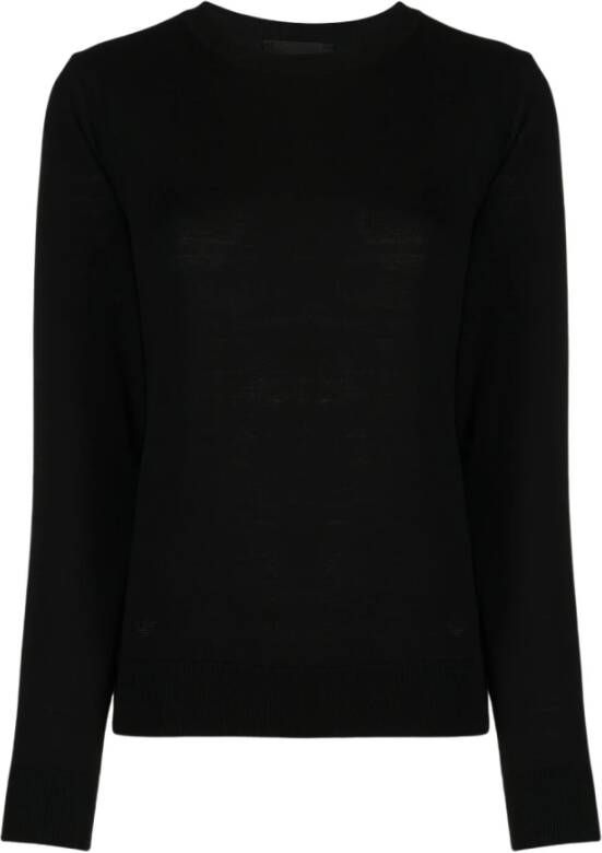 Emporio Armani Zwarte Sweaters Black Dames