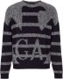 Emporio Armani Blauwe trui van zuivere wol met opvallend adelaarsontwerp Blauw Heren - Thumbnail 3