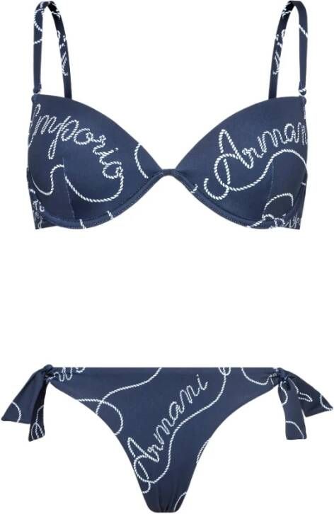 Emporio Armani Stijlvolle bikini voor strand- en zwemavonturen Blue Dames