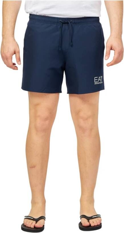 Emporio Armani EA7 Denim Shorts Blue Heren