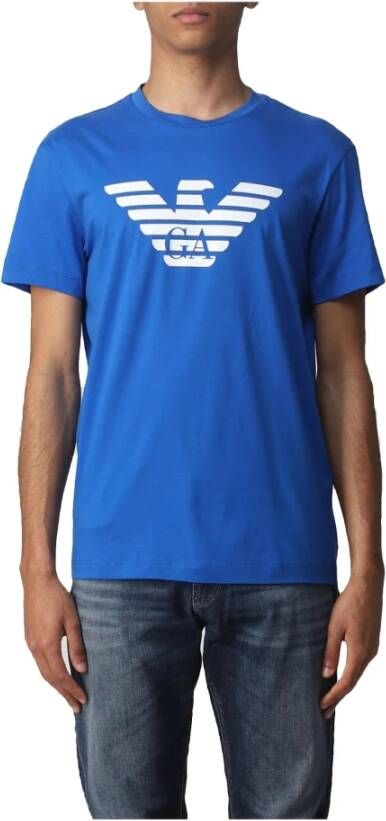 Emporio Armani Korte Mouw T-shirt Blue Heren