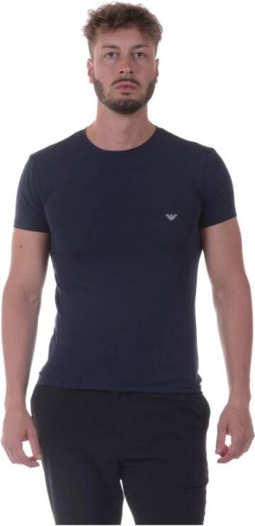 Emporio Armani Casual Katoenen T-Shirt Blue Heren