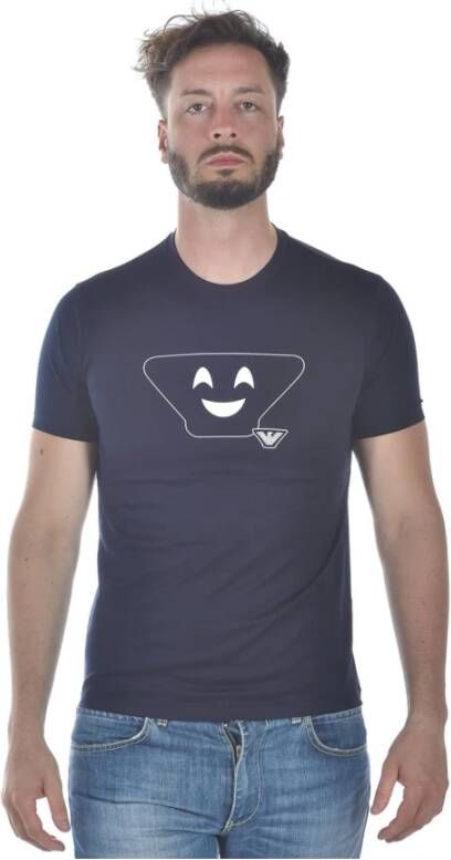 Emporio Armani Klassiek Heren T-Shirt voor Dagelijkse Stijl Blue Heren