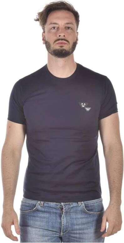 Emporio Armani Klassiek Heren T-Shirt voor Dagelijkse Stijl Blue Heren