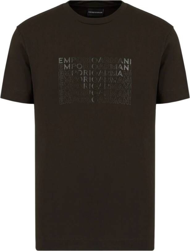 Emporio Armani t-shirt Bruin Heren