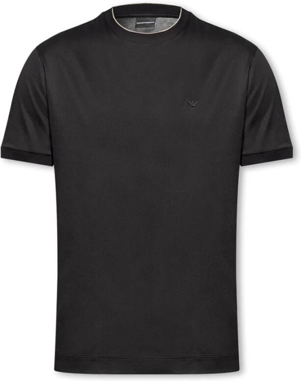 Emporio Armani T-shirt met logo Zwart Heren