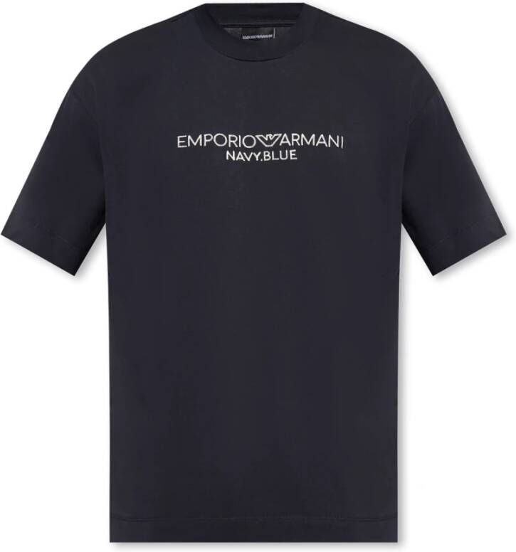 Emporio Armani Katoenen T-shirt Black Heren