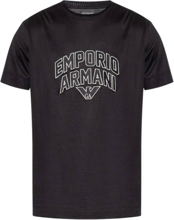 Emporio Armani T-shirt met logo Zwart Heren