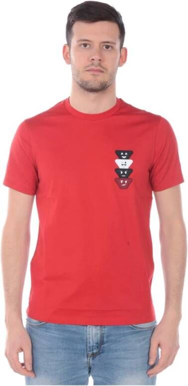 Emporio Armani Klassiek Heren T-shirt met korte mouwen Red Heren