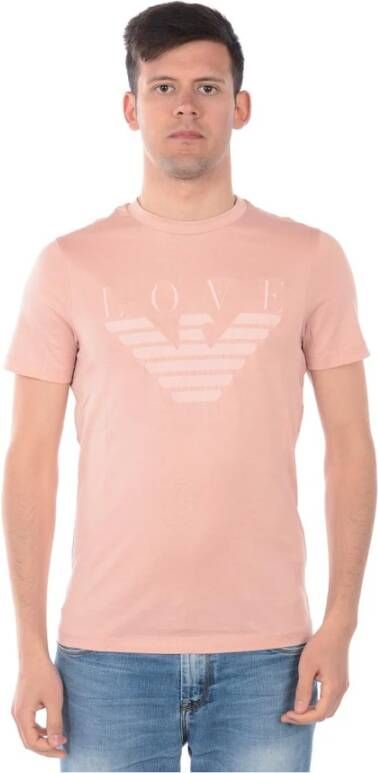 Emporio Armani Upgrade je casual garderobe met dit klassieke heren T-shirt Pink Heren