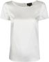 Emporio Armani Witte Blouse met Korte Mouwen van Zijdeblend White Dames - Thumbnail 1