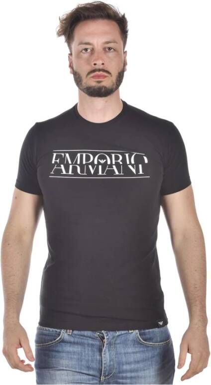 Emporio Armani Korte mouw T-shirt Black Heren